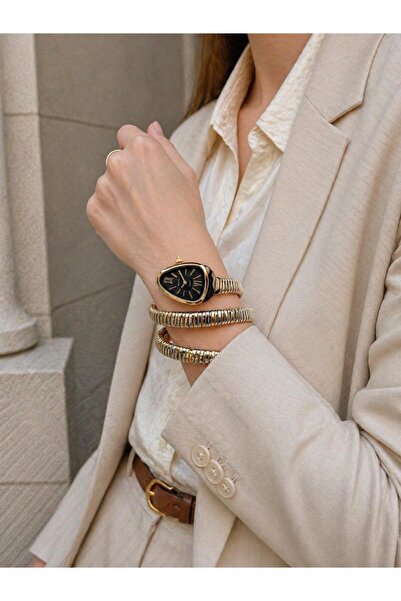 Ferrucci Snake Model Women's Wristwatch Steel Band Blackening Color Does Not ...