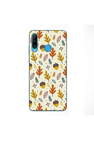 OEM Husa compatibila cu Huawei P30 Lite Silicon Gel Tpu Model Autumn Pattern