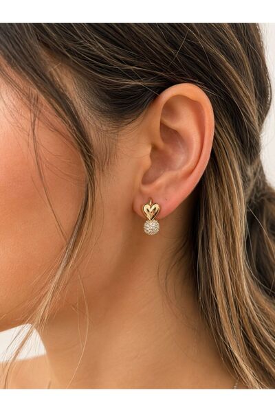 XUPING JEWELRY Heart Detailed Xuping Steel Earrings