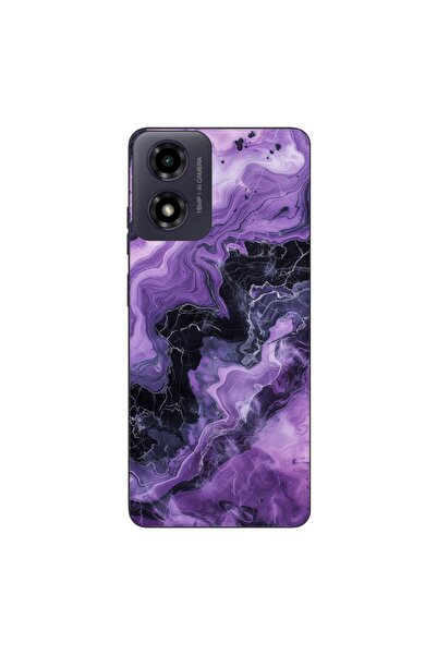 OEM Husa compatibila cu Motorola Moto G04 Silicon Gel Tpu Model Abstract Purp...