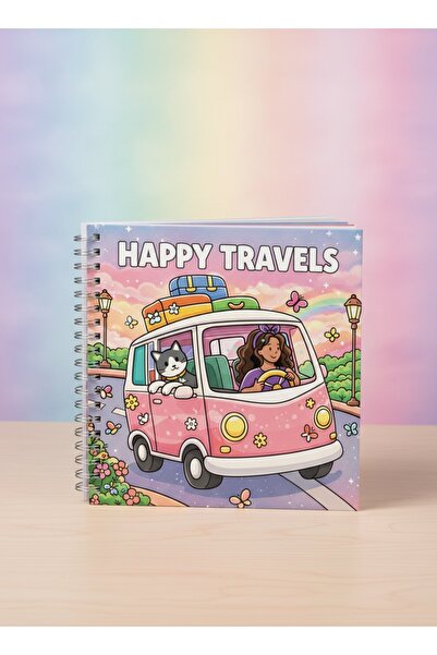 JACA Happy Travels Çocuk Yetişkin Boyama Kitabı Seti KALIN SAYFALAR(21x21cm)