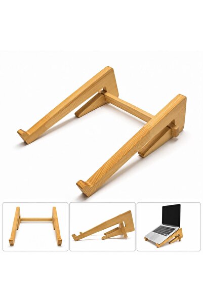 BOZKURT CNC Laptop Standı Ahşap Kolay Taşınabilir Kullanışlı Portatif Noteboo...