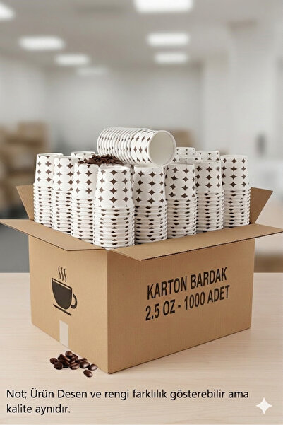 Karton Bardak 2.5 Oz (70-75 Ml) Karton Bardak, 1000 Adet, Ekonomik Koli, Tadım Bardağı, Kahve, Espresso Bardağı, Zemzem Bardağı
