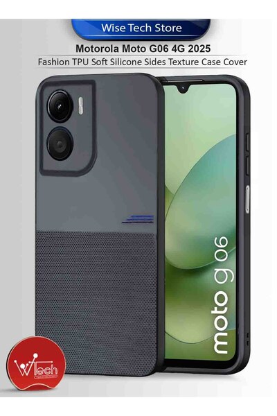 Wtech غطاء حماية ناعم من السيليكون TPU بتصميم عصري لهاتف موتورولا موتو G06 4G...