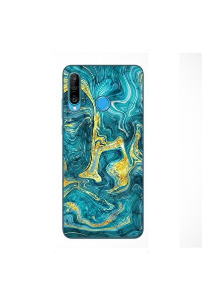 OEM Husa compatibila cu Huawei P30 Lite Silicon Gel Tpu Model Abstract Gemsto...