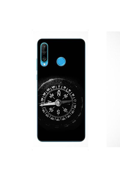 OEM Калъф за Huawei P30 Lite от силиконов гел TPU с винтидж компасен десен