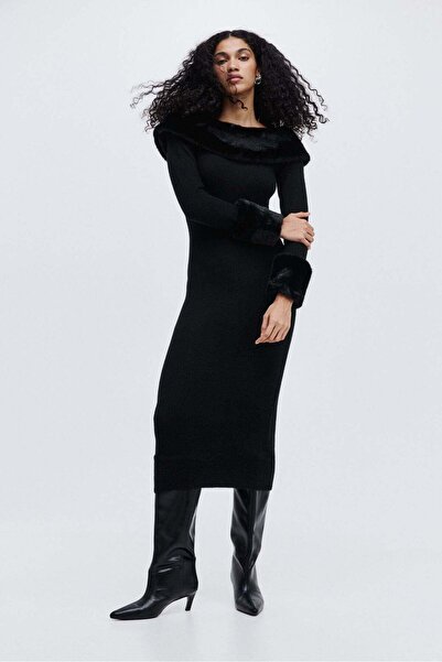 H&M Knitted off-the-shoulder dress