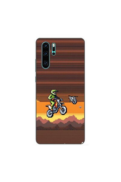 OEM Husa compatibila cu Huawei P30 Pro Silicon Gel Tpu Model Pixel Art Motorc...