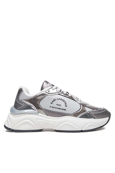 Karl Lagerfeld Γυναικεία Δερμάτινα Maison Sneakers Ασημί KL65638M-4SL SILVER