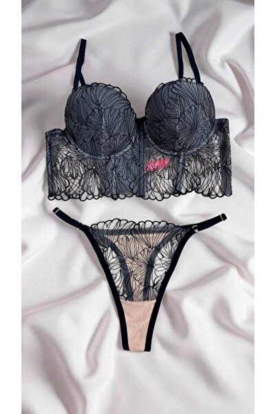 ARONA Destekli Şık Brode İç Çamaşırı Takımı