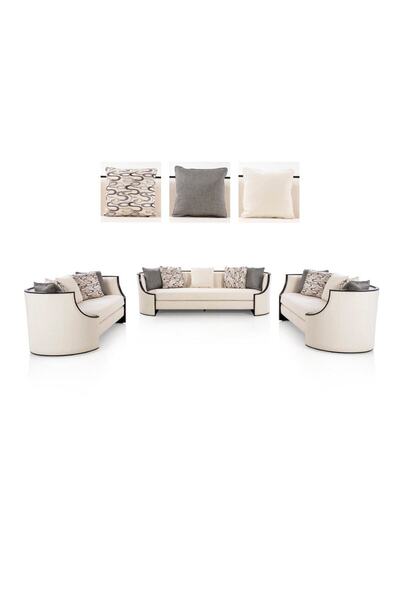 Midas Furniture BOUCLE SOFA SET 3 PCS 270X94X78 CM BEIGE
