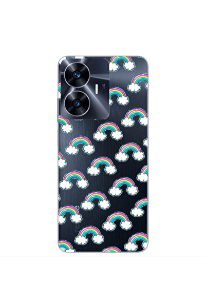 Other Realme Note 50 Cute rainbows Transparent Silicone TPU Θήκη