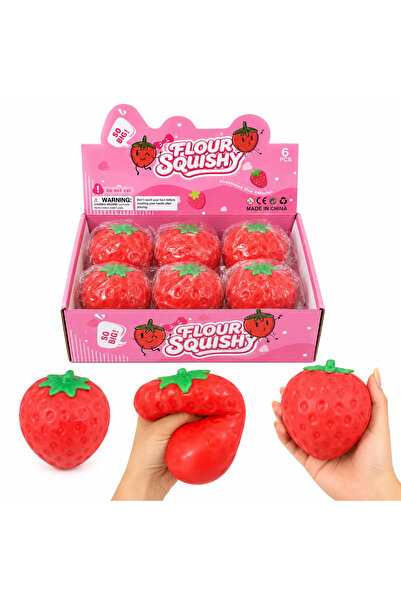 BaoBao Гигантска ягодова мека антистрес играчка, супер мека и еластична.