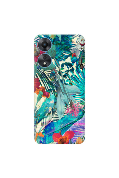 Other Oppo A 98 Blue laves tropical Transparent Silicone TPU Θήκη