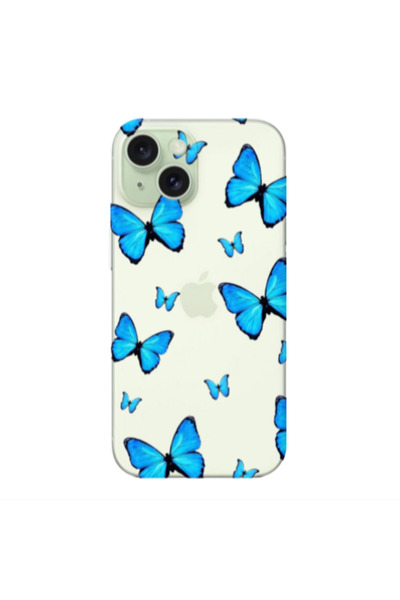 Other Apple iPhone 15 Plus Mix Butterfly Transparent Silicone TPU Θήκη