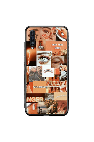 Other Samsung A70 Peachy Haze Black Glossy Θήκη