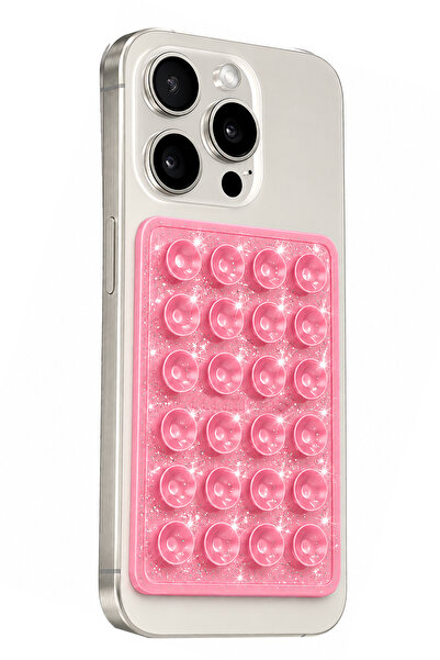 Cell Phone Stabilizer Adhesive Silicone Glitter Glossy Suction Cup