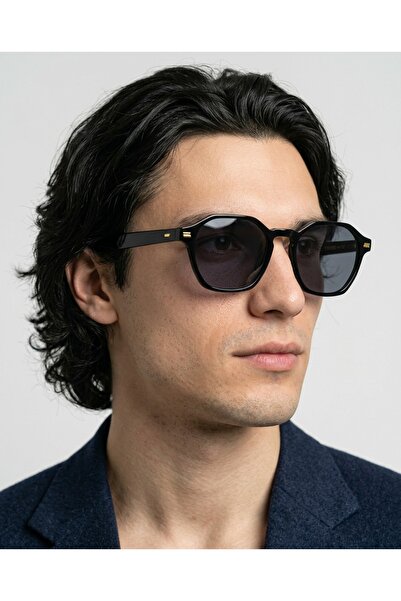 funeyes Ametist Geometric Black Unisex Sunglasses Men Women Unisex Acetate St...