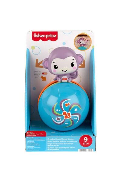 FISHER PRICE Φίσερ-Πράις Μωβ Μαϊμού Μουσική Μπάλα Δραστηριοτήτων με Κίνηση (J...