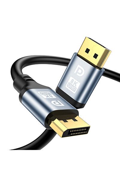 Microcase Ultra HD 8K 1.4 (DP) DisplayPort to DisplayPort Kablo Yüksek Hız 32...