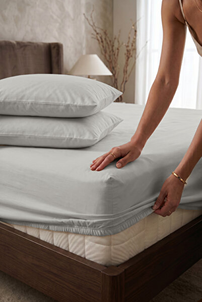Vintero Home Ranforce Cotton Single Elastic Bed Sheet Set - 100X200 + 30 cm (...