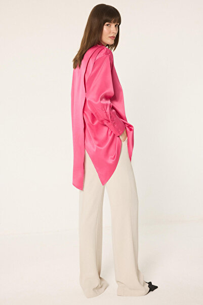 Touché Privé Asymmetric Satin Shirt