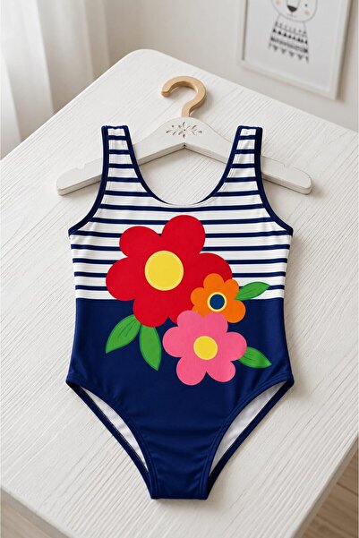 My Kids Wear Girl's Holiday Star One-Piece Swimsuit 12829
