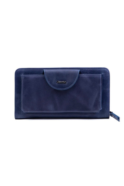 Grande 2737 Genuine Leather Wallet with Phone Compartment, Zipper, Multiple C...