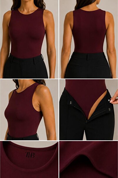THB.Edition Kadın Likralı Dikişsiz Body Çıtçıtlı Zıbın
