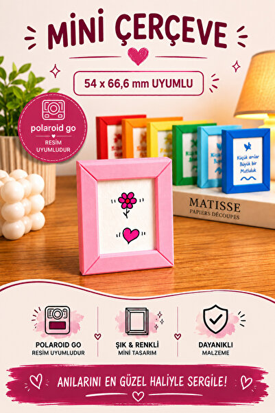 Tovo Craft Polaroid Go Uyumlu Mini Fotoğraf Çerçevesi 54x66,6 mm | Magnetli, ...