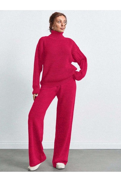 Iuliashop Knitted Set with Sissi Pink Pants - M