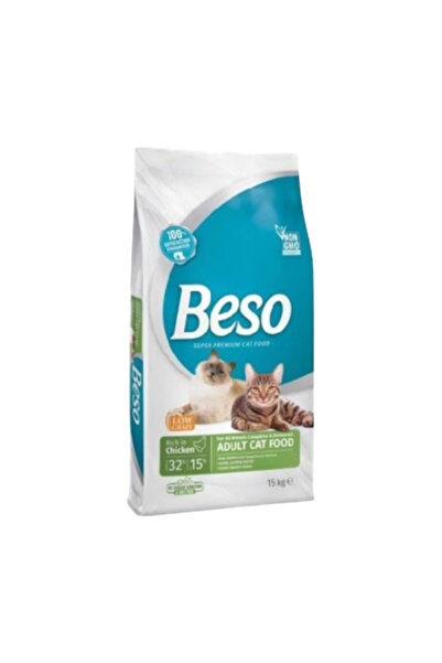 BİSO Adult Cat Dry Food Chicken Flavor 15kg بيسو طعام جاف لقطط البالغة بنكهة ...