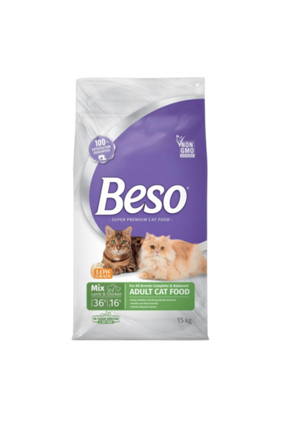 BİSO Adult Cat Dry Food, Lamb & Chicken بيسو طعام جاف لقطط البالغة بنكهة لحم ...