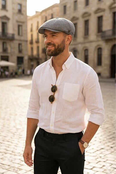 Hat Town Linen 8-Piece Peaky Blinders Model Newsboy Cap Hat