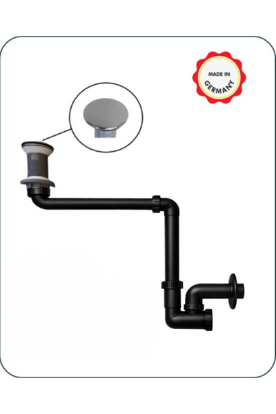 Dallmer Yer Kazandıran Siyah Lavabo Sifonu 137 - Lavabo Dolabında ve Çekmeces...