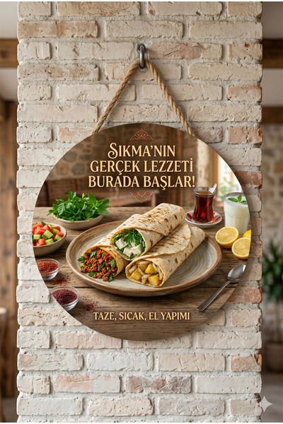 Mayeka Sıkma Temalı Restoranlar Cafeler Kahvaltıcılar İçin Ahşap Duvar Kapı D...