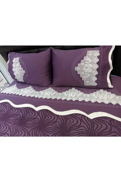 AZRA ÇEYİZ Handcrafted Lace Pique Set Bed Sheet