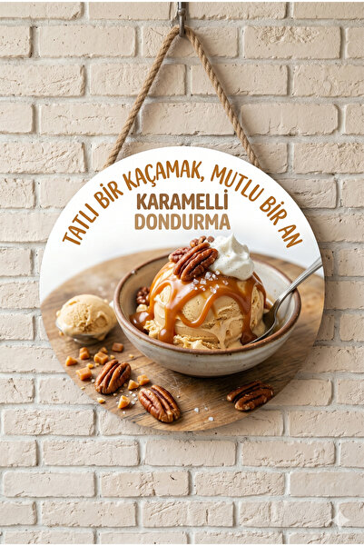 Mayeka Slastičarne sa temom karamel sladoleda, prodavnice deserta, drvena zid...