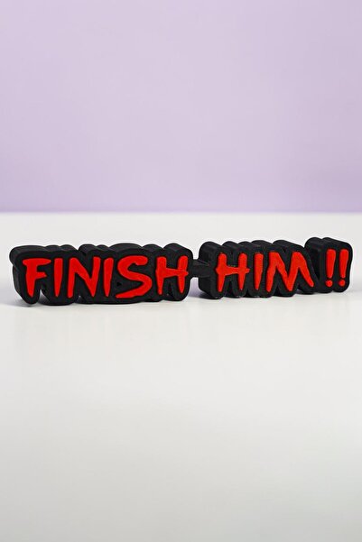 Hunga Mortal Kombat - Finish Him Logo - Raf Dekoru - Masa Üstü Dekor