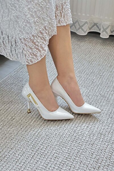asmi shoes Women's jenny white patent leather stiletto heels