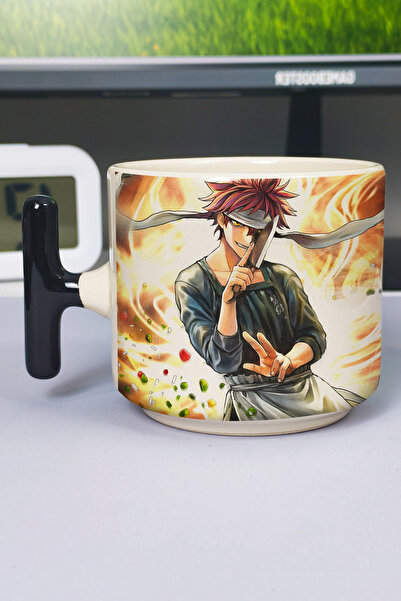 ZipZap كوب سيراميك فاخر مطبوع عليه رسومات Food Wars Anime (قطعة واحدة) على شك...