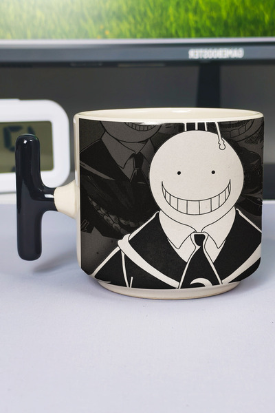 ZipZap كوب سيراميك فاخر مطبوع عليه رسومات أنمي Assassination Classroom (قطعة ...