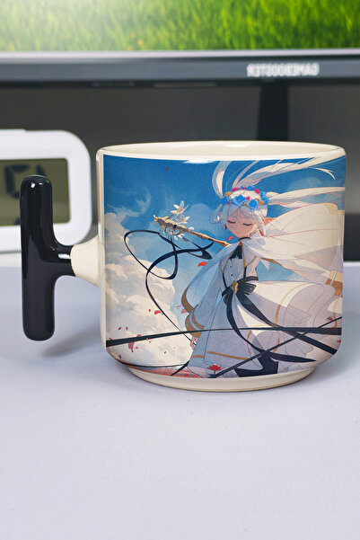 ZipZap Sousou No Frieren Anime Printed Ceramic Luxury Mug (1 Piece) T-Shaped ...
