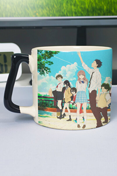 ZipZap Koe No Katachi Anime Printed Ceramic Luxury Mug (1 Piece) Custom Black...