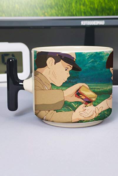 ZipZap كوب فاخر من السيراميك مطبوع عليه تصميم Grave of the Fireflies Anime (ق...