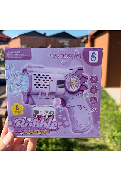 Star Bubbles 🌈 Otomatik Işıklı Bubble Gun Baloncuk Tabancası 6 Delikli Köpük...