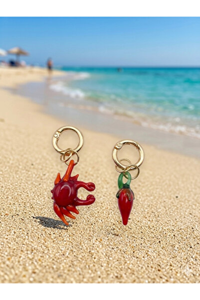 EvaRosabella Bikini Charmı çıkartılabilir kiraz ve yengeçli