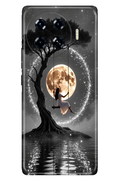 TECNO Spark 20 Pro+ Plus Kılıf Romantik Dolunay Temalı Desenli Darbe Emici Si...