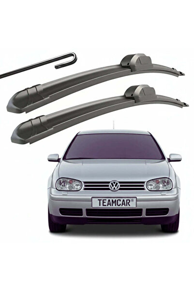 TEAMCAR Σετ 2 Επίπεδων Υαλοκαθαριστήρων Παρμπρίζ Ειδικά για VW Golf 4 (1997 -...