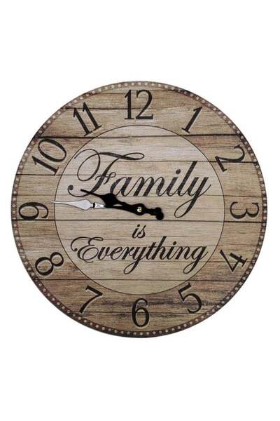 OEM Ceas de perete decorativ, Multicolor, Ø34 cm, Family, Baterie AA, living/...